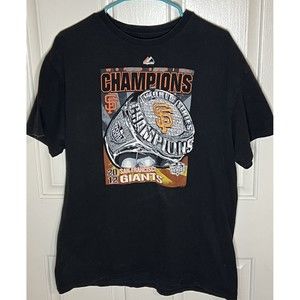 MLB San Francisco Giants 2012 World Series Championship Shirt Majestic Size L